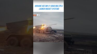 Ukraine use BM-21 Grad multiple launch rocket systems