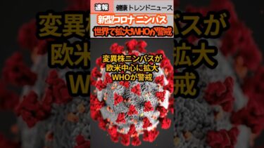【健康 トレンド ニュース】新型コロナ[ニンバス]世界で拡大!WHO警戒#covid19  #解説 #速報 #健康 #雑学 #shorts #news