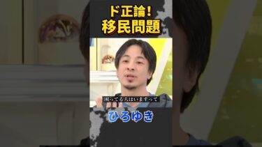 「すでに困っている人がいる」これが全て！移民問題、クルド人問題について正論を話すひろゆき！#ひろゆき