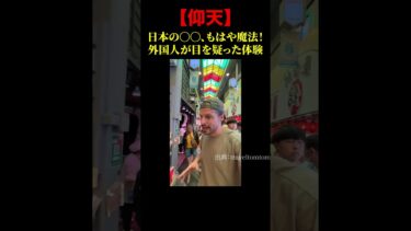 【海外の反応】仰天！日本の〇〇、もはや魔法！外国人が目を疑った体験