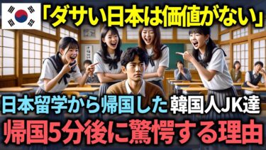 【海外の反応】「韓国よりもダサい日本から学ぶことなんか無いw」と日本留学を終えた韓国人女性留学生が韓国に帰国して絶句した理由
