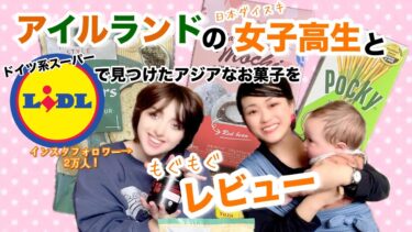 【海外の日本のお菓子】アイルランドのドイツ系スーパーLidlで買ってきた日本のスナックを地元の女子高生とレビューしてみた！