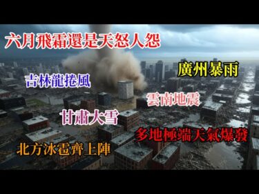 六月飛霜還是天怒人怨？廣州暴雨、吉林龍捲風、雲南地震、甘肅大雪、北方冰雹齊上陣，多地極端天氣爆發，人民太難了！ ＃天氣＃暴雨＃地震