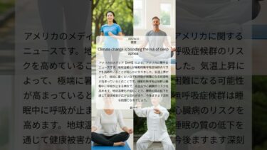 温暖化が招く新たな脅威：睡眠時無呼吸症候群リスク増大｜NPR｜2025/06/23｜健康