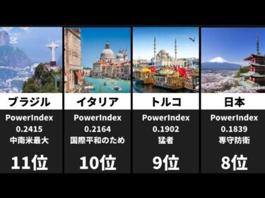【ランキング】GFPによる、2025年の世界の国別軍事力ランキング。