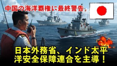 日本外務省、インド太平洋安全保障連合を主導！中国の海洋覇権に最終警告 ⚖️🌅
