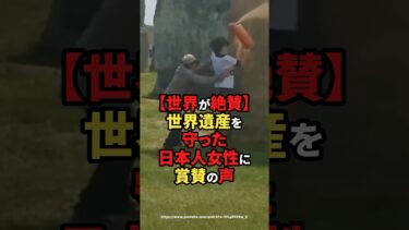 【海外の反応】【世界が絶賛】世界遺産を守った日本人女性に賞賛の声#shorts
