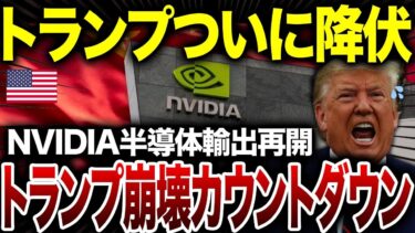 トランプついに降伏！NVIDIA中国向け半導体輸出再開でトランプ政権崩壊カウントダウンが始まった【海外の反応】
