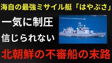 【海外大騒然】北朝鮮の不審船を一瞬で撃沈！海自「はやぶさ型」の本気がヤバすぎた！【ゆっくり解説】