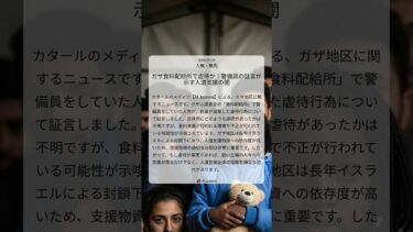 ガザ食料配給所で虐待か：警備員の証言が示す人道支援の闇｜Al Jazeera｜2025/07/24｜人権・難民