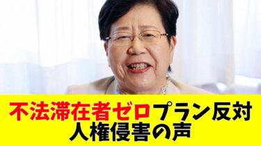 『不法滞在者ゼロ』プラン反対。人権侵害の声