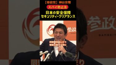 【参政党】スパイ防止法　日本の安全保障#参政党 #神谷宗幣