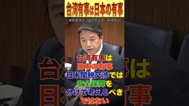 【台湾有事】米との関税交渉では安全保障を分けて考えるべきではない！   | 台湾有事は日本の有事だ！【榛葉賀津也】#shorts
