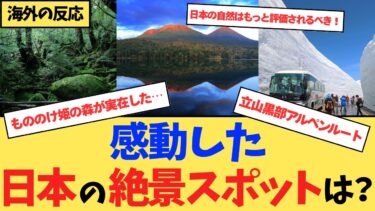 海外「日本で感動した絶景スポットあげてけ」【海外の反応】