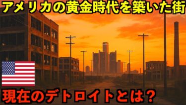 【真実】アメリカ経済の象徴として黄金時代があったデトロイトの変わり果てた今を見てきました