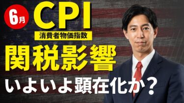 「関税の影響、いよいよ顕在化か？6月米CPI！」まるっと解説！米国経済指標と為替動向！