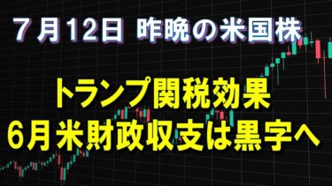 カナダへ35％の関税発表　7月12日 株式市場　昨晩の米国株　 S&P500高速再生(2025年)