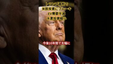 トランプ減税で米脱炭素にブレーキ　EV需要半減・水素投資縮小で世界に遅れ　#トランプ大統領#one big beautiful