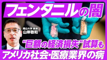 【合成麻薬「フェンタニル」】アメリカ社会・経済の闇／巨額の経済損失試算も／3年連続平均寿命低下／オピオイドの蔓延／医療制度／中国の関与は／日本の立場は／新アヘン戦争／米中対立