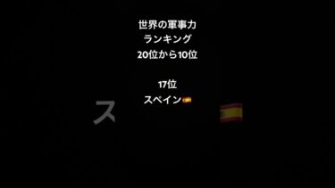 世界の軍事力ランキング20位から10位 #世界 #軍事力 #軍事力ランキング