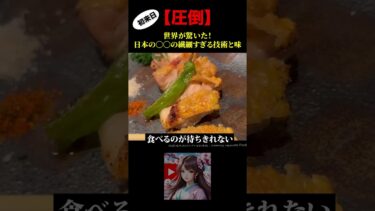 【海外の反応】圧倒！世界が驚いた！日本の〇〇の繊細すぎる技術と味