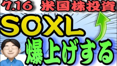 【SOXL】エヌビディアにBIGニュース‼️半導体に追い風吹く🏃‍♀️💨7.16米国株投資🇺🇸