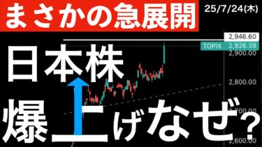 【まさかの急展開】日本株が爆上げした理由も世界株が上昇した理由ももちろん！