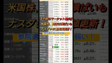 【今週のマーケット動向】週末は米国株、横ばいもナスダックは最高値更新！【米国株ナイトセッション】