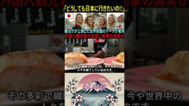 【海外の反応】「世界が日本に夢中になる本当の理由とは？」観光庁公表の15カ国のデータが語る衝撃の実態【日本称賛】