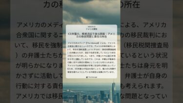 ICE弁護士、移民法廷で身元隠蔽：アメリカの移民問題と責任の所在｜The Intercept｜2025/07/15｜アメリカ情勢