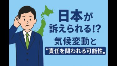 🌏このままでは日本が訴えられる？― 気候変動と“責任を問われる国”になるリスク ―