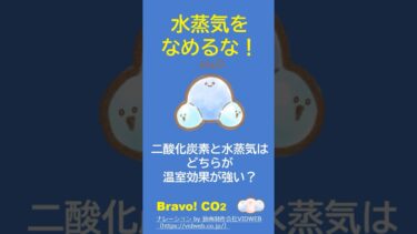 水蒸気をなめるな！二酸化炭素と水蒸気はどちらか温室効果ガスが強い？　#地球温暖化  #カーボンニュートラル #温室効果ガス