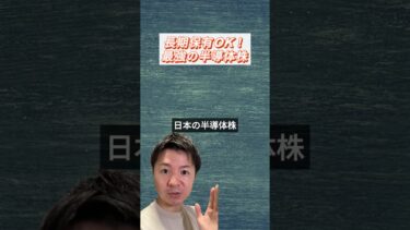 【長期保有OK！】最強の日本半導体株🇯🇵