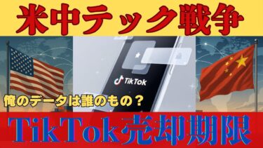 【2025年7月24日】TikTok売却期限再延長の裏側と米国の最終通告：データ覇権の行方【米中テック戦争】