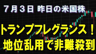 米ベトナム貿易協定合意　7月3日 株式市場　昨晩の米国株　 S&P500高速再生(2025年)