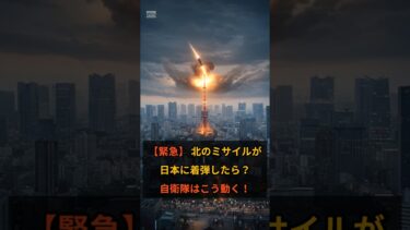 【緊急】北のミサイルが日本に着弾したら？自衛隊はこう動く！
