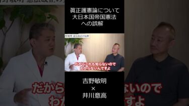 大日本帝国憲法への誤解。眞正護憲論　#shorts