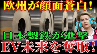 【海外の反応】脱炭素とか言ってた欧州が敗北！EV素材で完全敗北、日本製鉄に土下座へ⁉