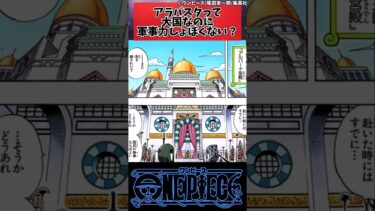 【ワンピース】アラバスタって大国なのに軍事力しょぼくない？#shorts