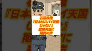 石破政権『日本はスパイ天国じゃない』閣議決定に疑問の声　#石破政権 #スパイ防止法 #閣議決定