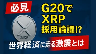 【必見】G20でXRP採用論議！？ 世界経済に走る激震とは#XRP #リップル #仮想通貨 #暗号資産 #G20 #国際送金 #ドル #CBDC #投資初心者