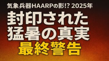 「気象兵器HAARPの影!? 2025年“異常猛暑”に隠された最終警告