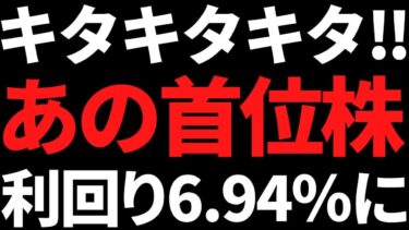 あの世界トップ株にまさかの大増配きたぁッ！！利回り6.94％です