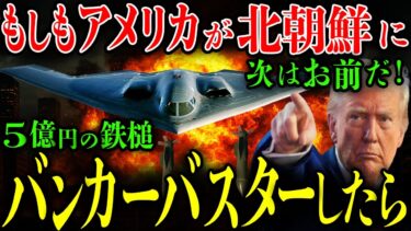 鉄槌！もしもアメリカが北朝鮮にバンカーバスターしたら？中国・ロシアも震えるB 2爆撃機の実力【AIシミュレ―ション】