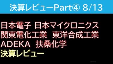 【決算レビュー】日本電子・アルバック・他材料メーカ等【半導体株】