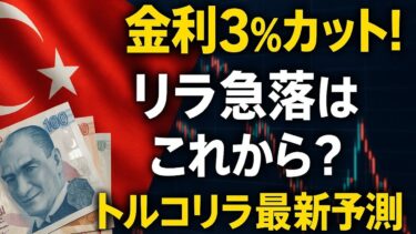 トルコリラ再び急落か!? 金利3％カット後の8月相場を徹底予測｜