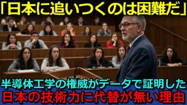 【海外の反応】「日本に追いつくのは困難だ」半導体工学の権威がデータで証明した！日本の技術力に代替が無い理由【聞き流し/作業用BGM】