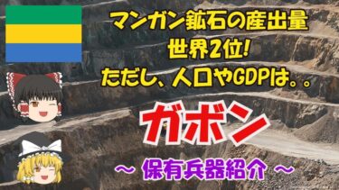 【ゆっくり解説】マイナー軍隊解説! ガボンの軍事力 ～マンガン鉱石の産出量 世界2位! ただし、人口やGDPは。。～