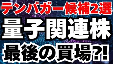 【テンバガー】量子コンピューター株2選‼年率31%成長で2030年10兆円市場へ！