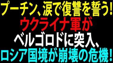 【国際ニュース】プーチン号泣！ウクライナ軍がベルゴロド突入、ロシア国境崩壊の危機迫る！